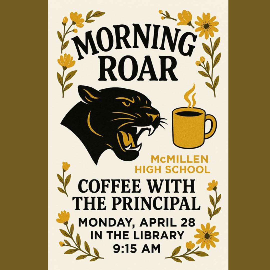  coffee with the principal April 28 at 9:15 am